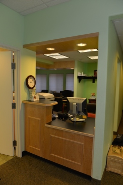 Custom desk in Dentist office